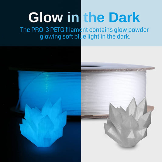 SainSmart - Glow-in-the-Dark Blue PRO-3 PETG Filament 1.75mm (1kg)