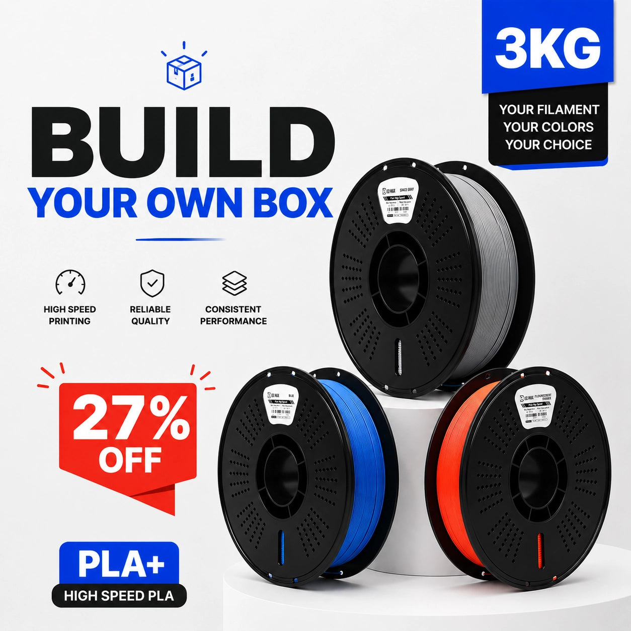 build your own box of pla pack 3kg 27% OFF