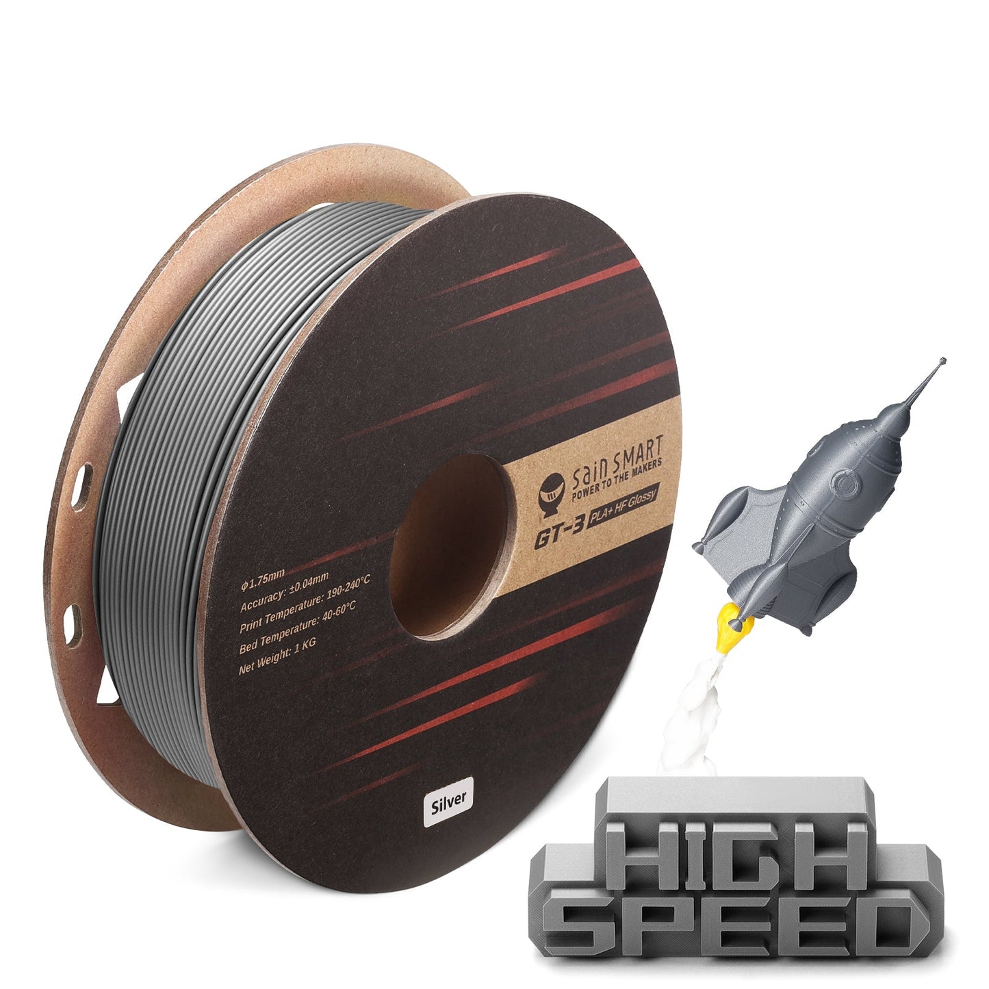 SainSmart - GT-3 High Speed Glossy PLA+ Filament 1.75mm, 1kg