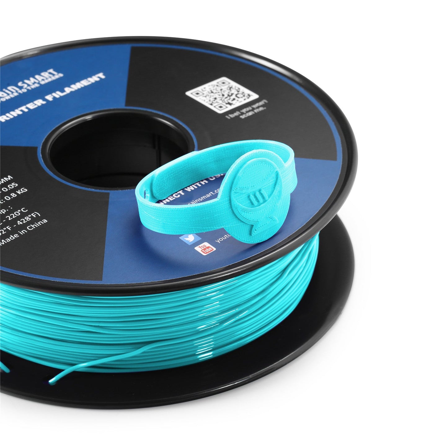 SainSmart - Cyberpunk Neon Cyan TPU Filament 1.75mm (800g)