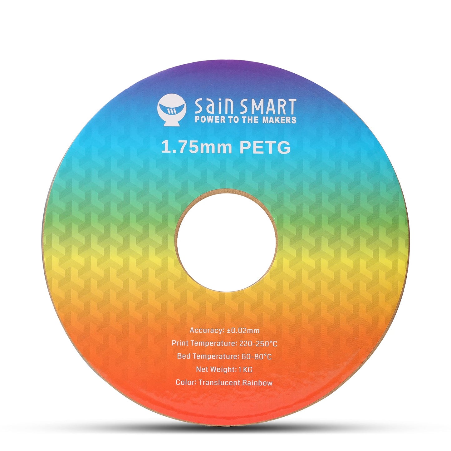 SainSmart - PRO-3 PETG Filament 1.75mm - Translucent Rainbow (1kg)
