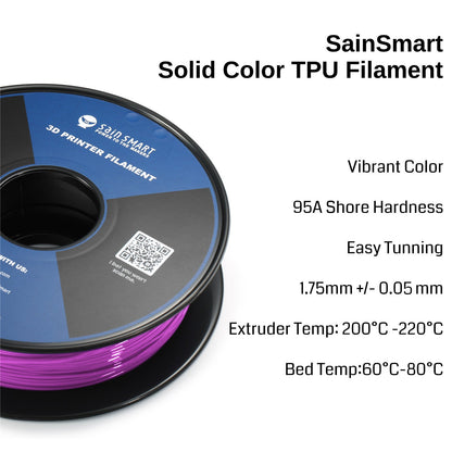 SainSmart - Cyberpunk Neon Magenta TPU Filament 1.75mm, 0.8kg