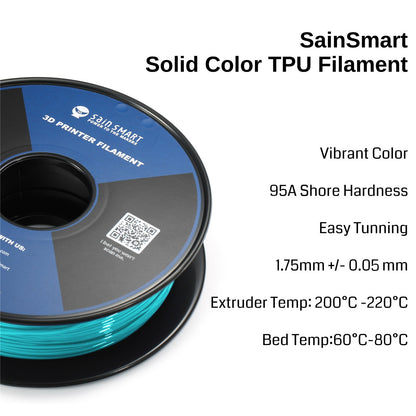 SainSmart - Cyberpunk Neon Cyan TPU Filament 1.75mm (800g)