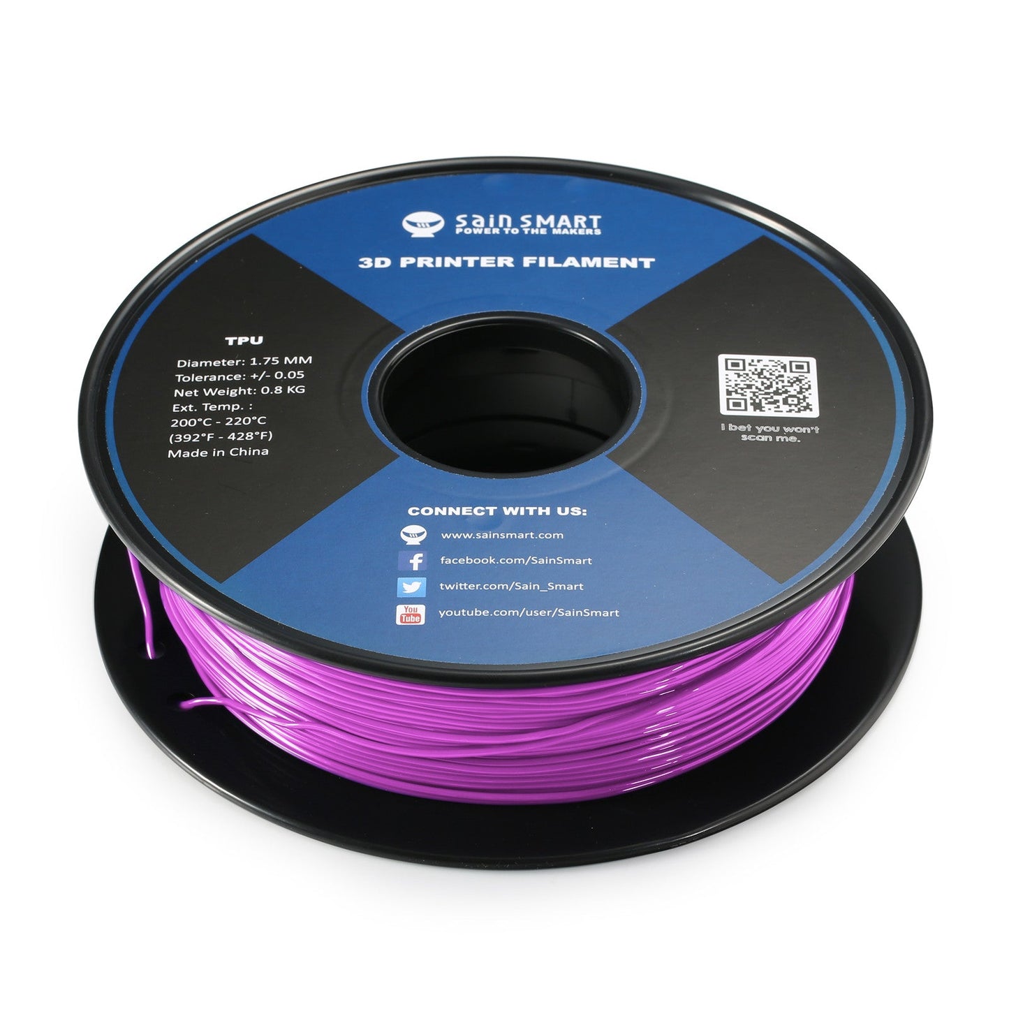 SainSmart - Cyberpunk Neon Magenta TPU Filament 1.75mm, 0.8kg