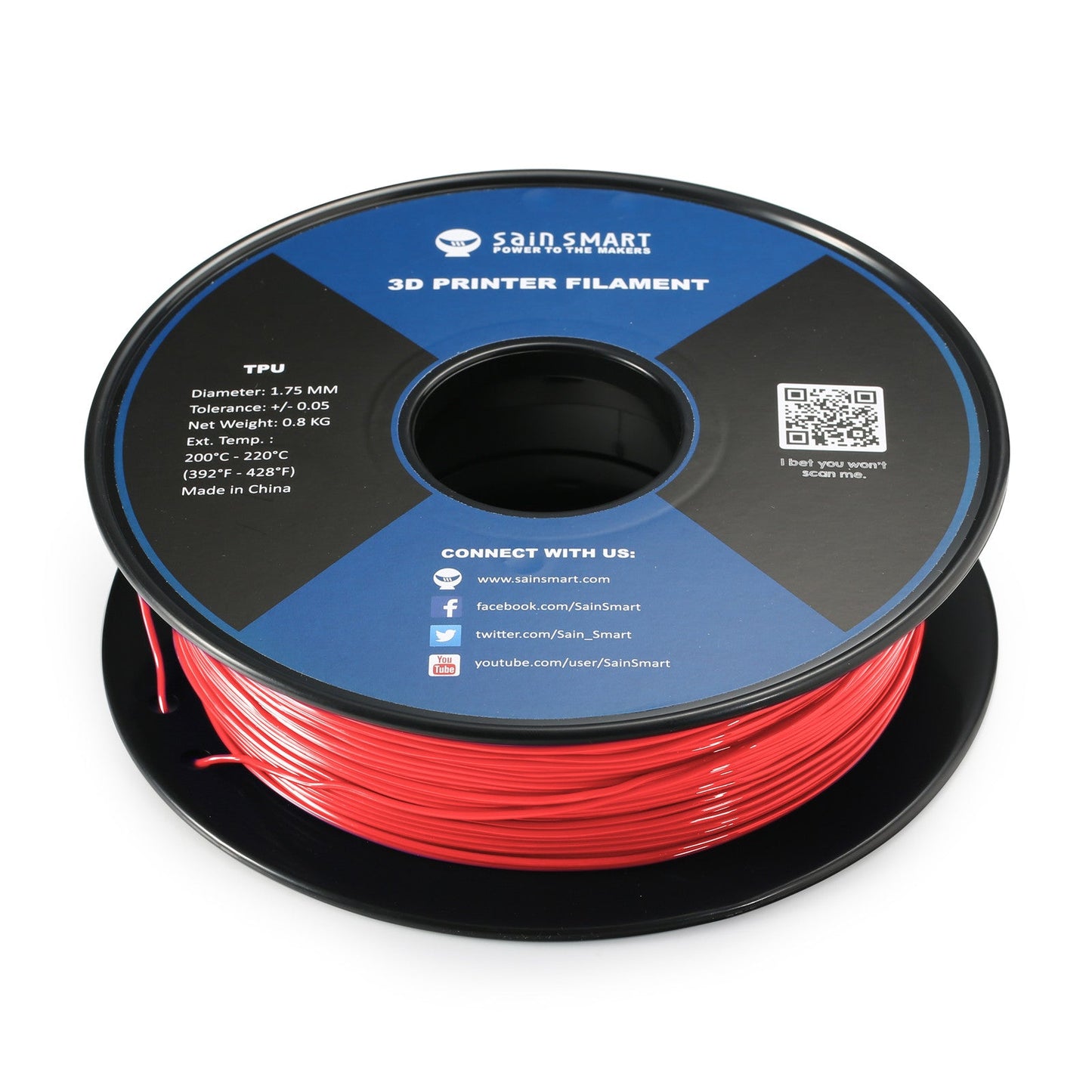 SainSmart Cyberpunk Neon Scarlet TPU Filament 1.75mm (800g)