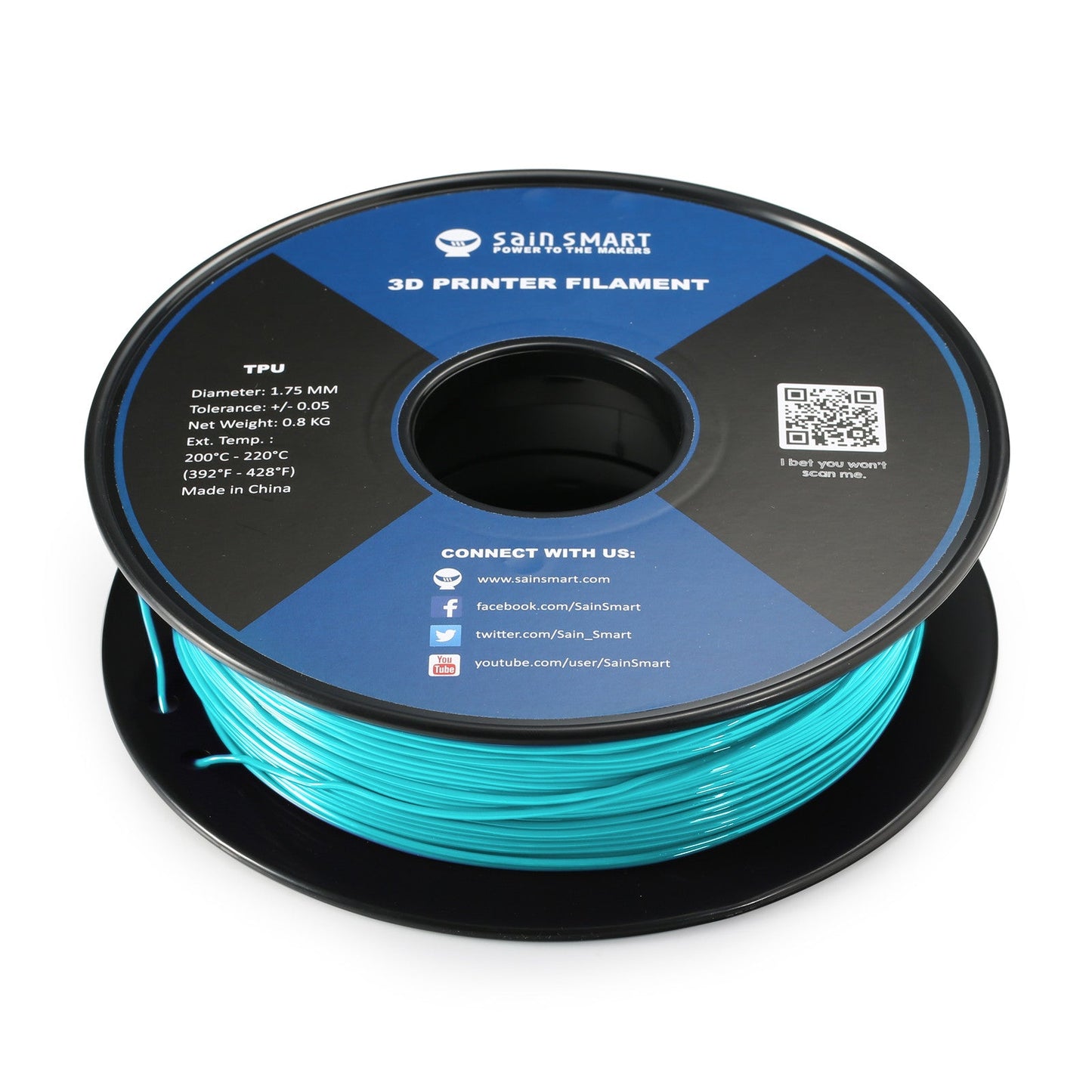 SainSmart - Cyberpunk Neon Cyan TPU Filament 1.75mm (800g)