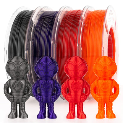 Amolen Transparent PETG Filament Variety Pack 1.75mm (4x 250g Spools)