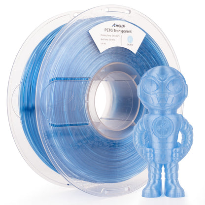 Amolen - PETG Transparent Filament 1.75mm - 1kg / 2.2lbs