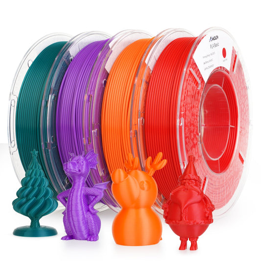 Amolen - PLA Basic 4-Color Variety Pack - 1.75mm (4x250g / 1kg Total)