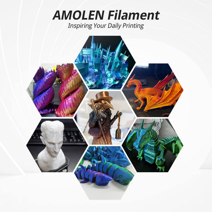 Amolen - Shiny Gradient Silk PLA Filament Variety Pack 1.75mm (4x 200g Spools)
