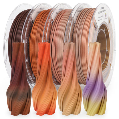Amolen - Real Wood PLA Filament Variety Pack 1.75mm (4x 200g Spools)