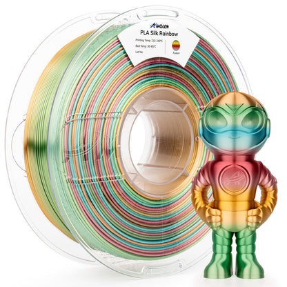 Amolen - Silk Rainbow PLA Filament 1.75mm (1kg / 2.2lbs)