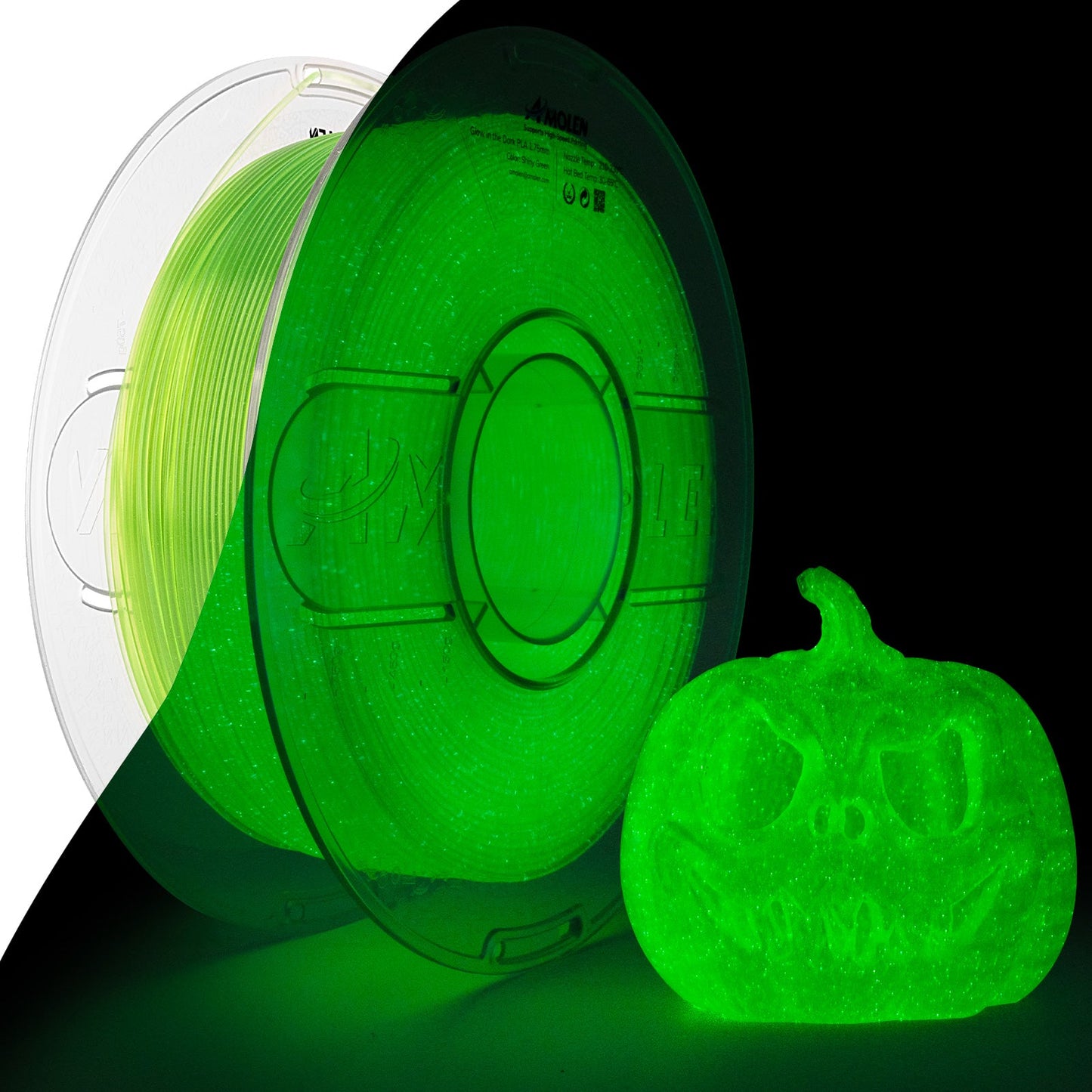 Amolen - Glow-in-the-Dark PLA Filament 1.75mm (1kg / 2.2lbs)