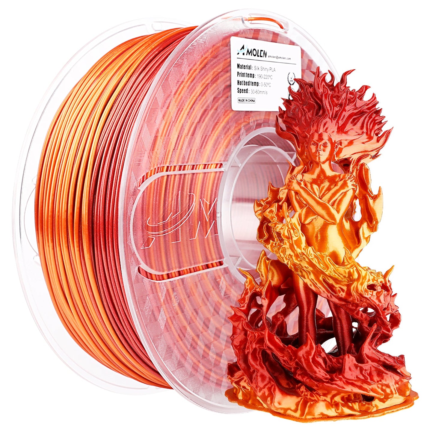 Amolen - Shiny Gradient Silk PLA Filament 1.75mm (1kg)