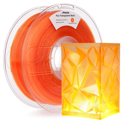 Amolen - Crystal-Transparent Gradient PLA Filament 1.75mm - 1kg / 2.2lbs
