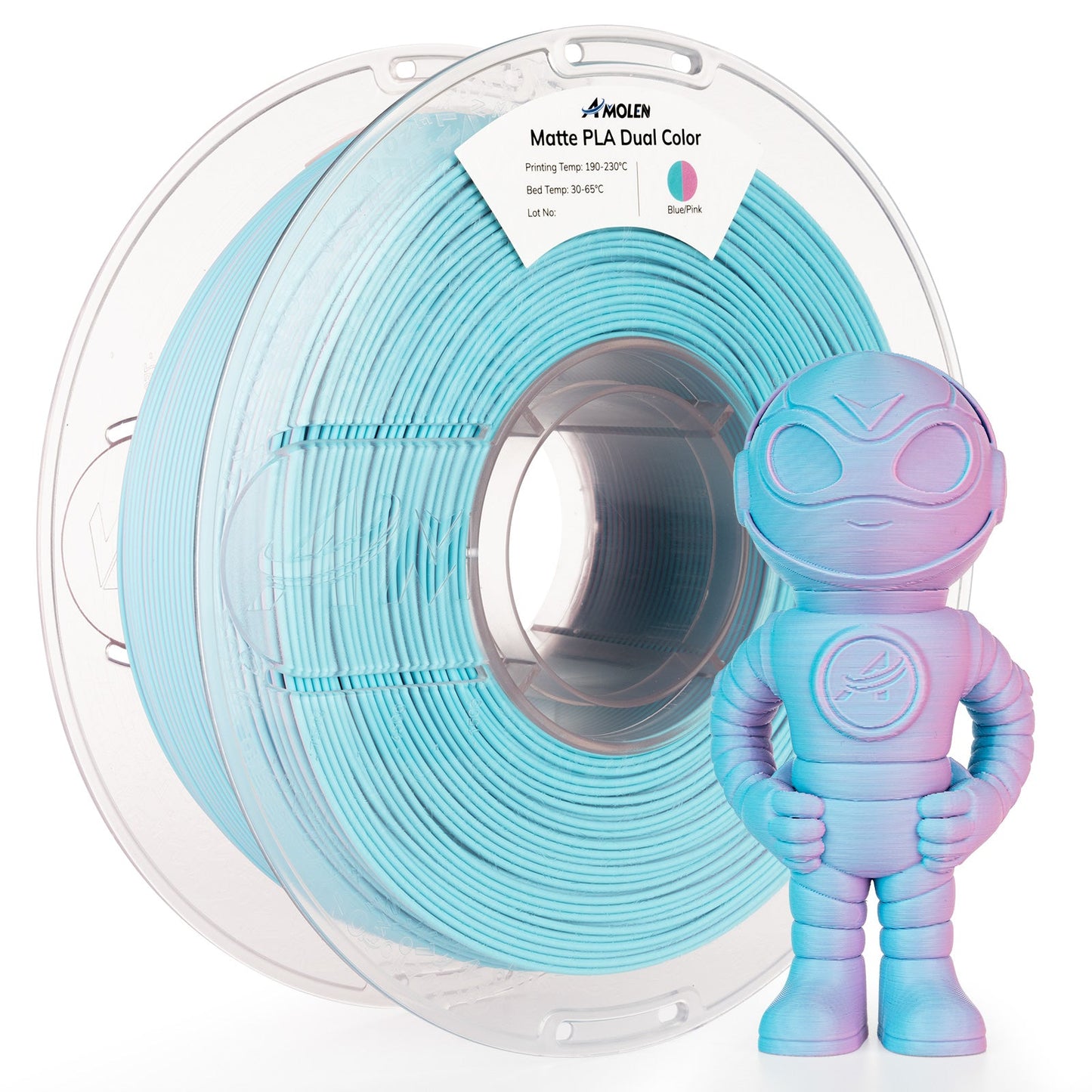 Amolen - Matte Dual-Color PLA Filament 1.75mm - 1kg / 2.2lbs