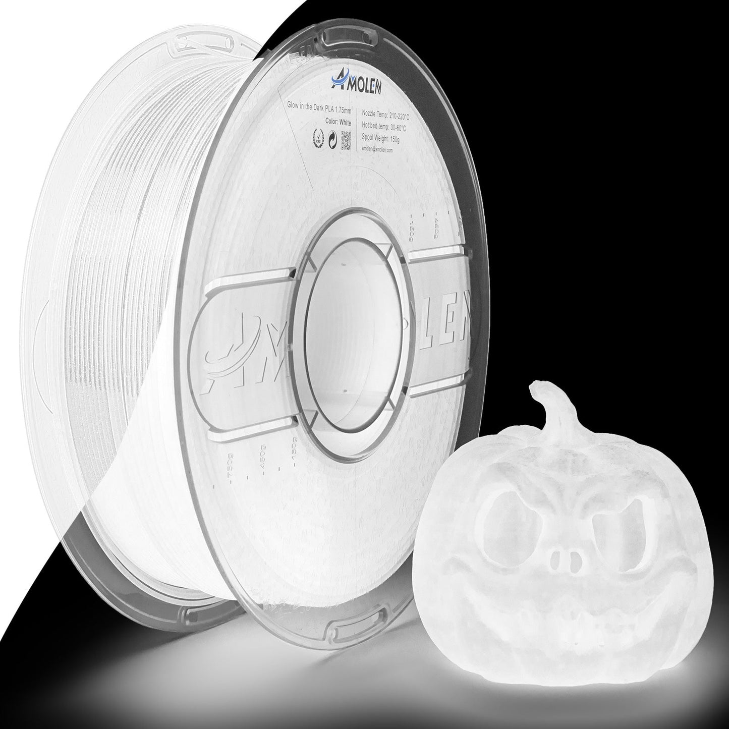Amolen - Glow-in-the-Dark PLA Filament 1.75mm (1kg / 2.2lbs)
