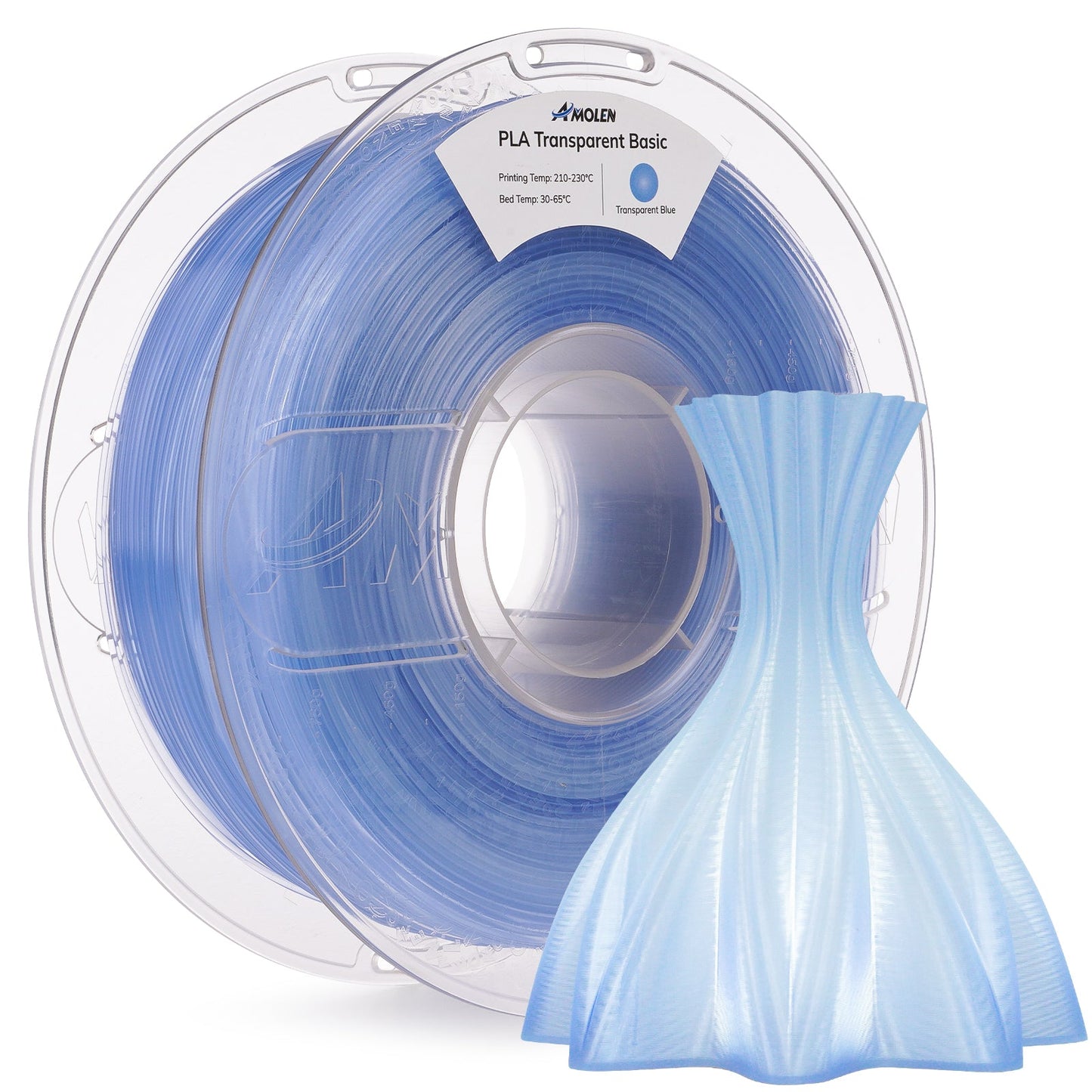Amolen - Crystal-Transparent Gradient PLA Filament 1.75mm - 1kg / 2.2lbs