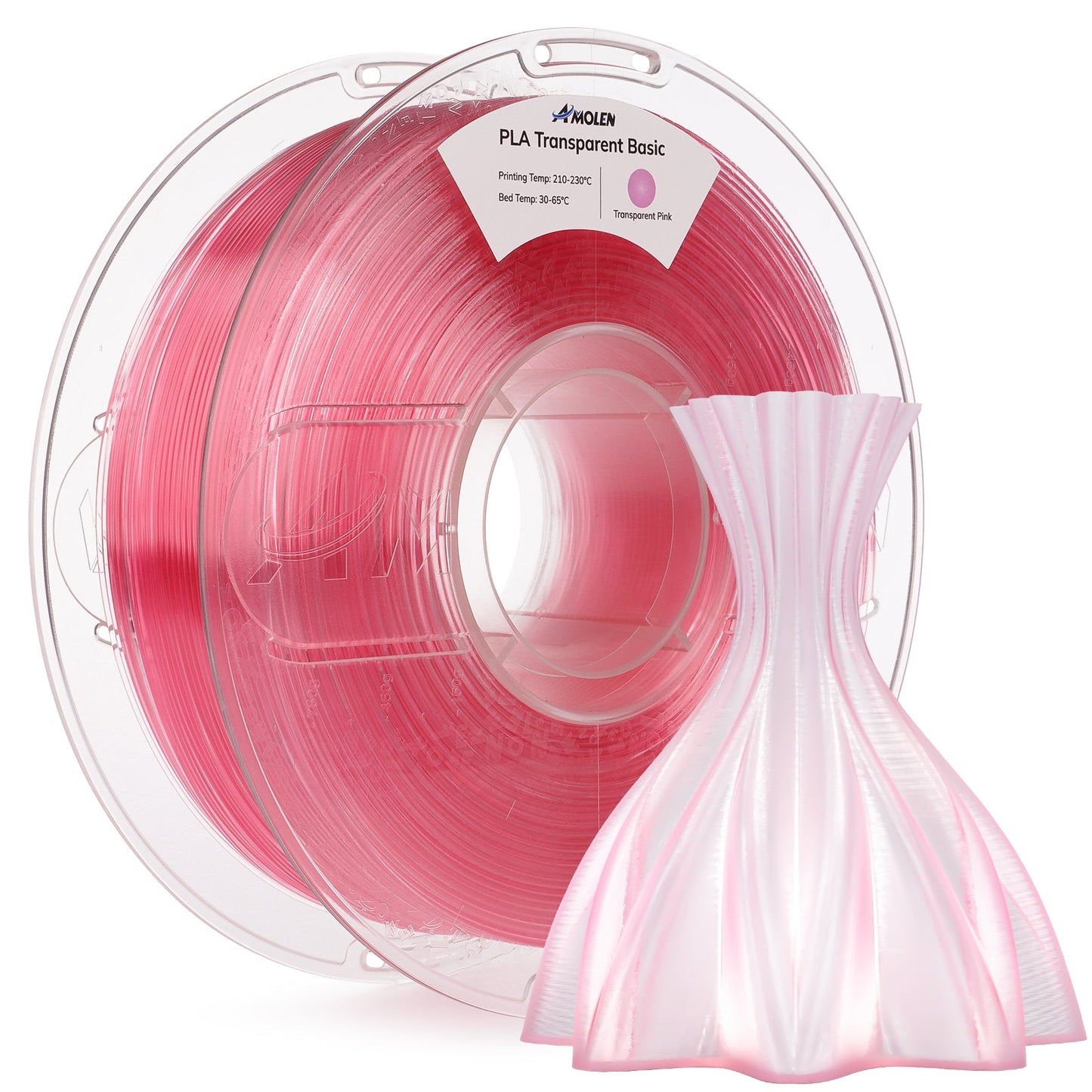 Amolen - Crystal-Transparent Gradient PLA Filament 1.75mm - 1kg / 2.2lbs