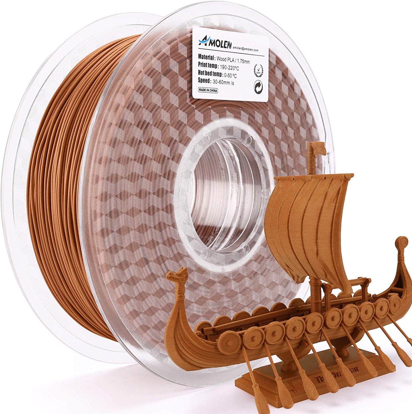 Amolen - Real Wood PLA Filament 1.75mm (1kg)