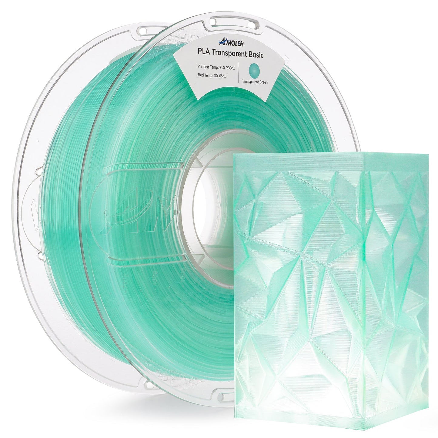 Amolen - Crystal-Transparent Gradient PLA Filament 1.75mm - 1kg / 2.2lbs