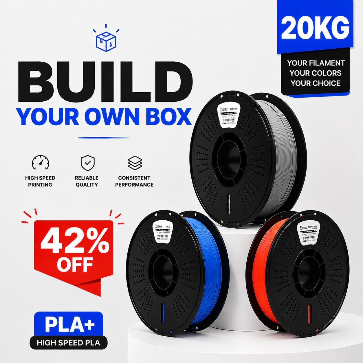 x 20 kg pla pack bundle build your own box