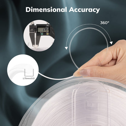 Amolen - PETG Transparent Filament 1.75mm - 1kg / 2.2lbs