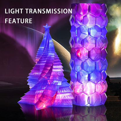 Amolen - Crystal-Transparent Gradient PLA Filament Variety Pack - 1.75mm (4x200g)