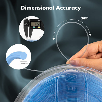 Amolen - PETG Transparent Filament 1.75mm - 1kg / 2.2lbs