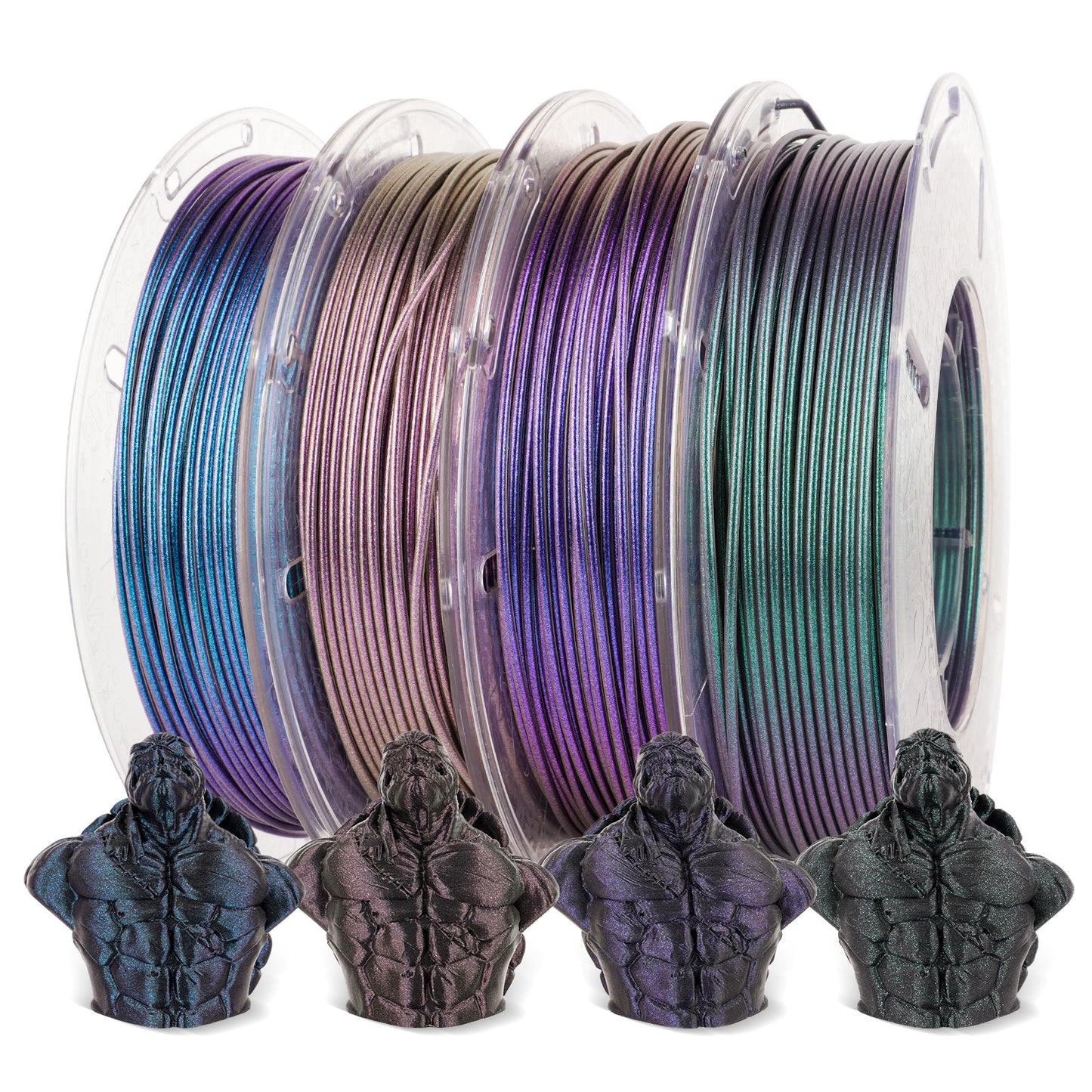 Amolen - Galaxy Sparkle & Shiny PLA Filament Variety Pack 1.75mm (4x 200g Spools)