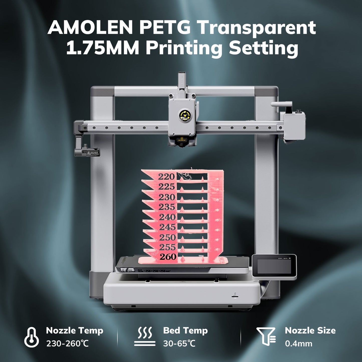 Amolen - PETG Transparent Filament 1.75mm - 1kg / 2.2lbs
