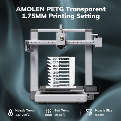 Amolen - PETG Transparent Filament 1.75mm - 1kg / 2.2lbs