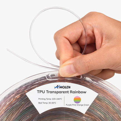 Amolen - Rainbow TPU Filament 1.75mm (95A) - 1kg / 2.2lbs