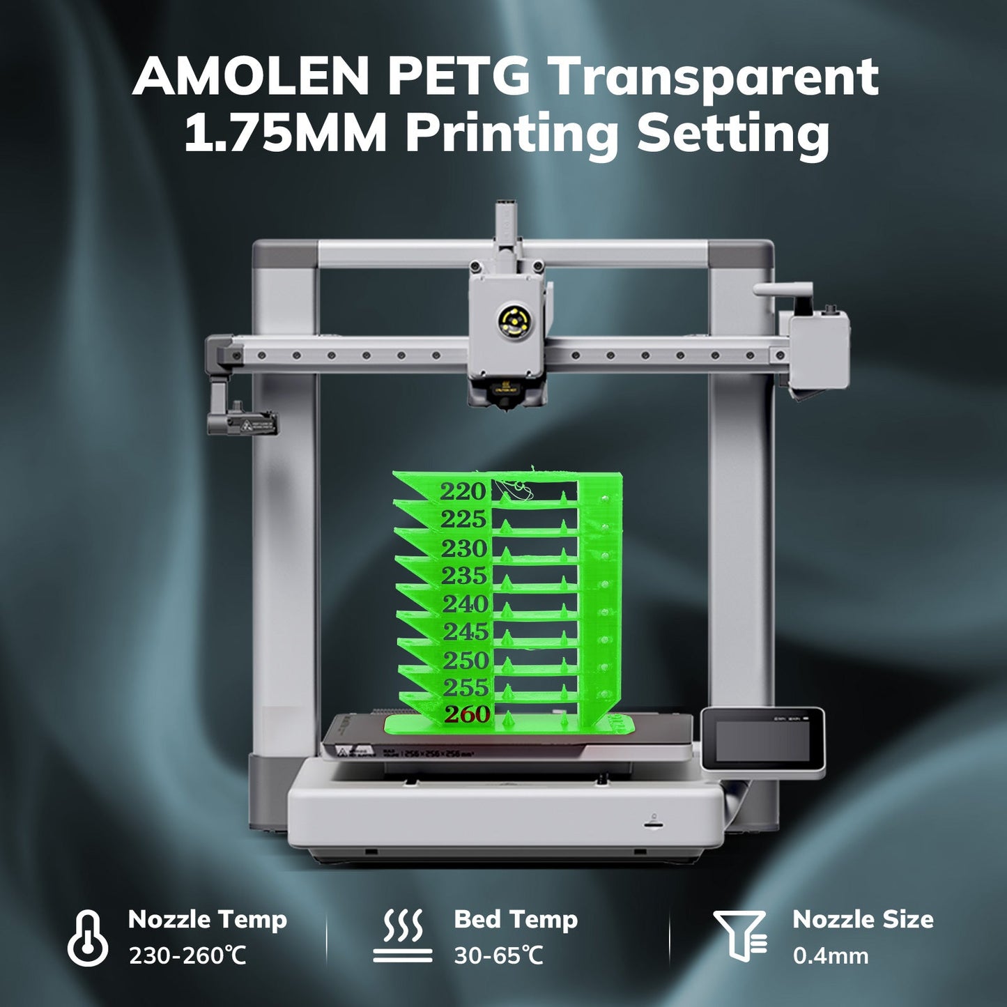 Amolen - PETG Transparent Filament 1.75mm - 1kg / 2.2lbs