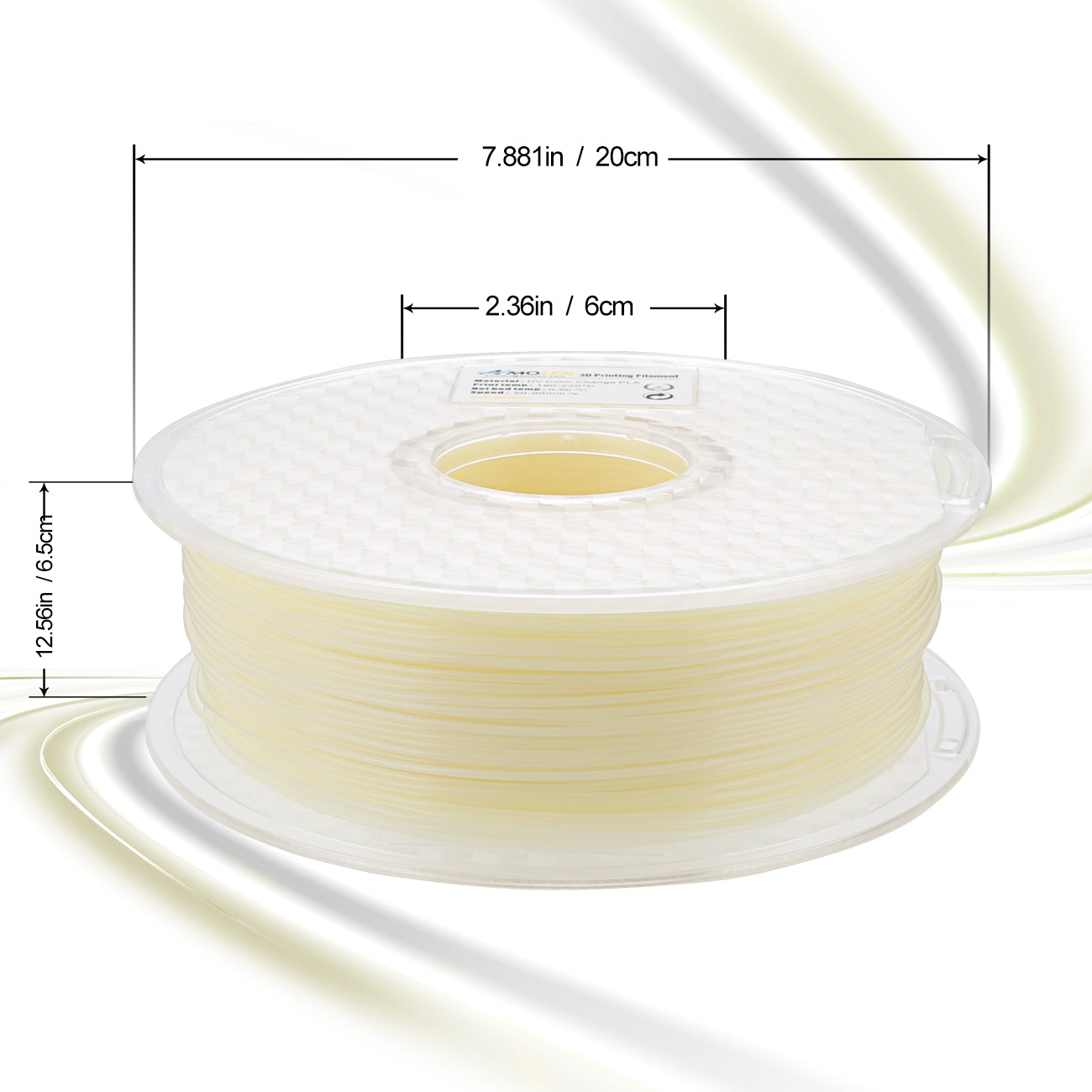 Amolen - Glow-in-the-Dark PLA Filament Variety Pack 1.75mm (4x 200g Spools)