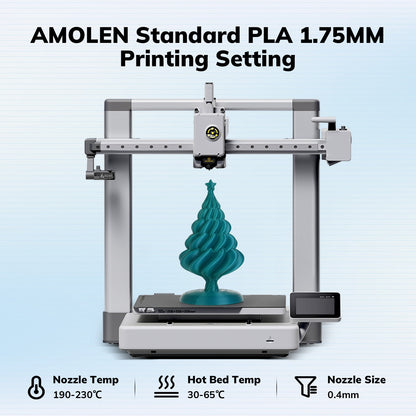 Amolen - PLA Basic 4-Color Variety Pack - 1.75mm (4x250g / 1kg Total)