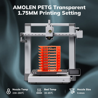 Amolen - PETG Transparent Filament 1.75mm - 1kg / 2.2lbs