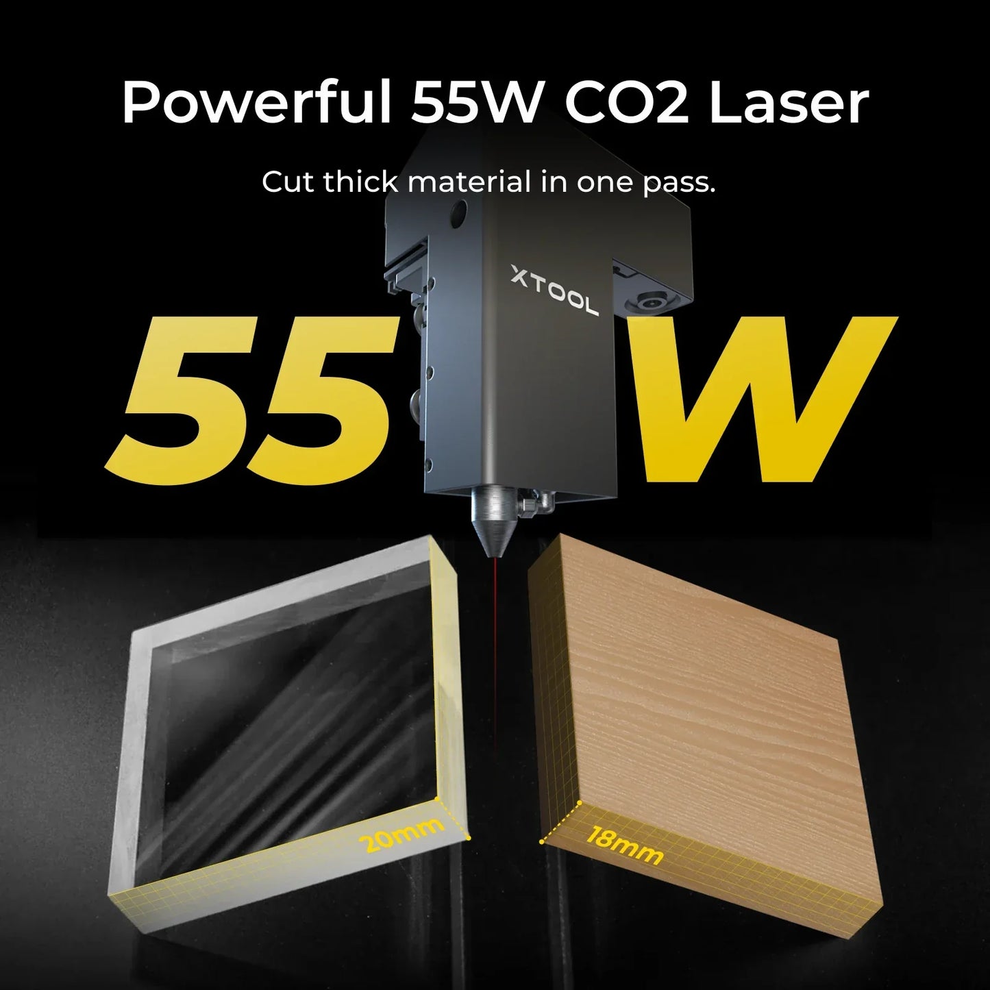 xTool - P2S 55W Desktop CO2 Laser Cutter