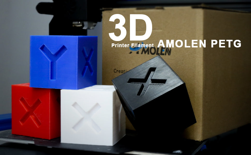 Amolen - PLA Basic 4-Color Variety Pack - 1.75mm (4x250g / 1kg Total)