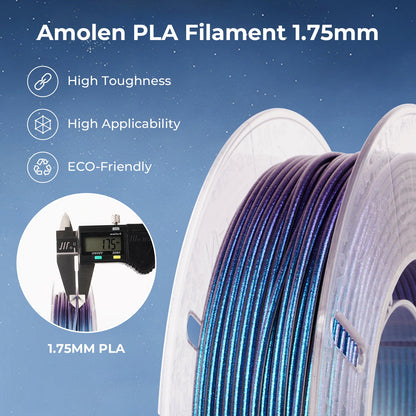 Amolen - Galaxy Sparkle & Shiny PLA Filament Variety Pack 1.75mm (4x 200g Spools)