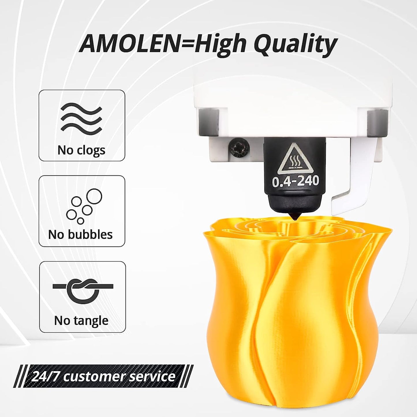 Amolen - PLA Silk Basic Variety Pack - 1.75mm (4x200g)