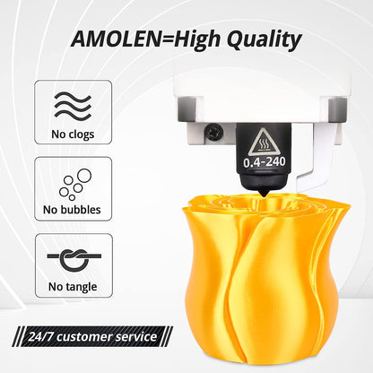 Amolen - PLA Silk Basic Variety Pack - 1.75mm (4x200g)