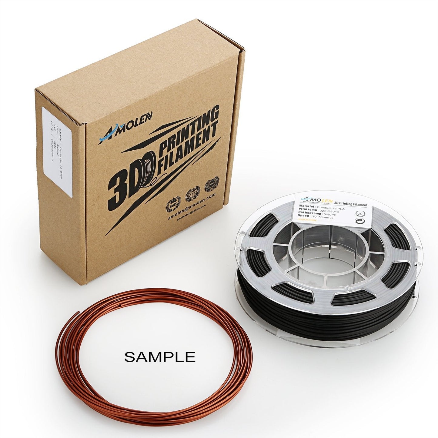 Amolen - Conductive PLA Filament 1.75mm (200g)