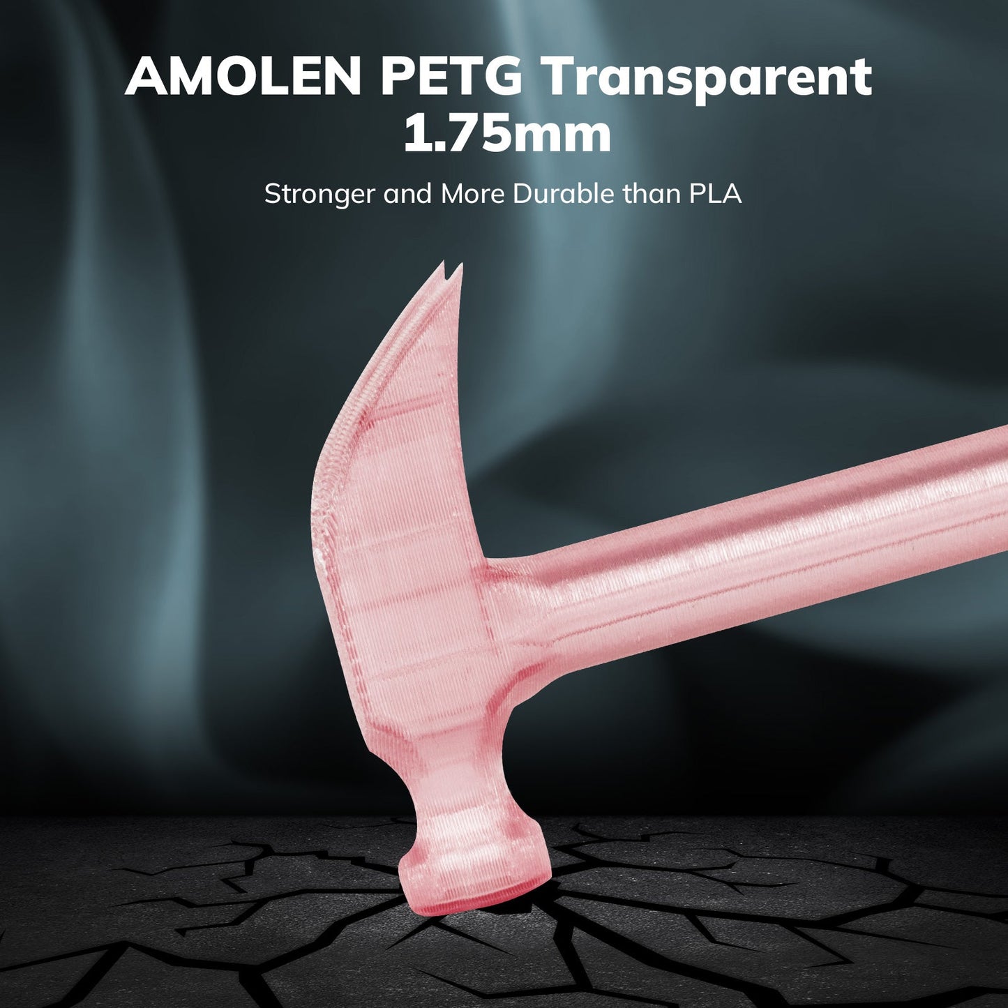 Amolen - PETG Transparent Filament 1.75mm - 1kg / 2.2lbs