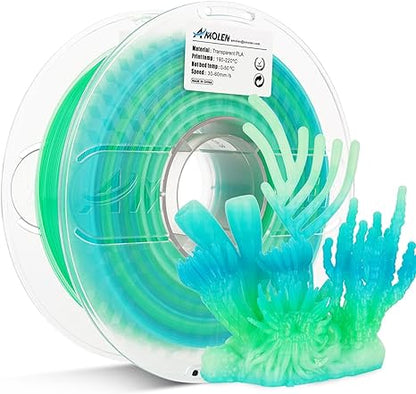 Amolen - Crystal-Transparent Gradient PLA Filament 1.75mm - 1kg / 2.2lbs