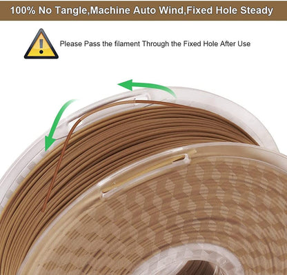 Amolen - Real Wood PLA Filament Variety Pack 1.75mm (4x 200g Spools)
