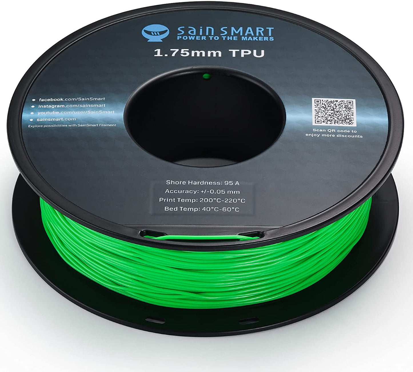 SainSmart - Cyberpunk Neon Green TPU Filament 1.75mm (800g)