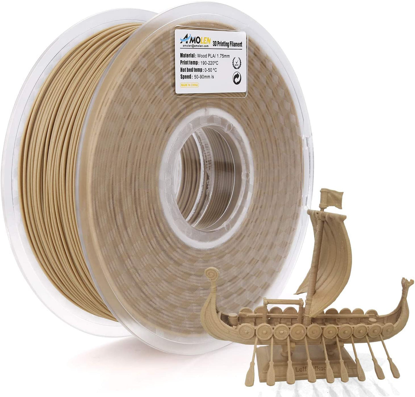Amolen - Real Wood PLA Filament 1.75mm (1kg)