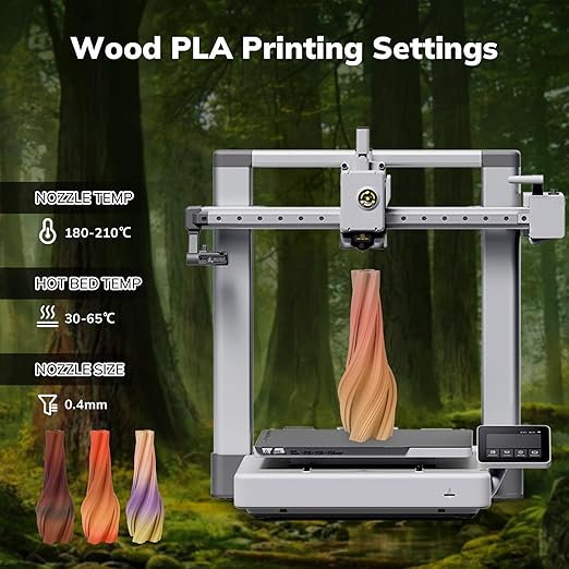 Amolen - Real Wood PLA Filament Variety Pack 1.75mm (4x 200g Spools)