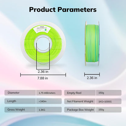 Amolen - Matte Dual-Color PLA Filament 1.75mm - 1kg / 2.2lbs